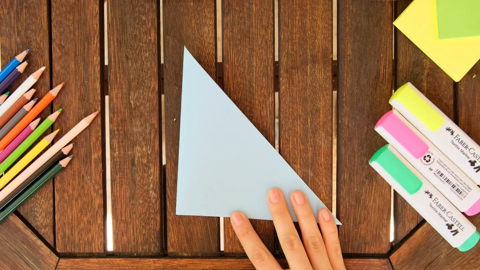 Hands folding paper from the Creative Hands sample