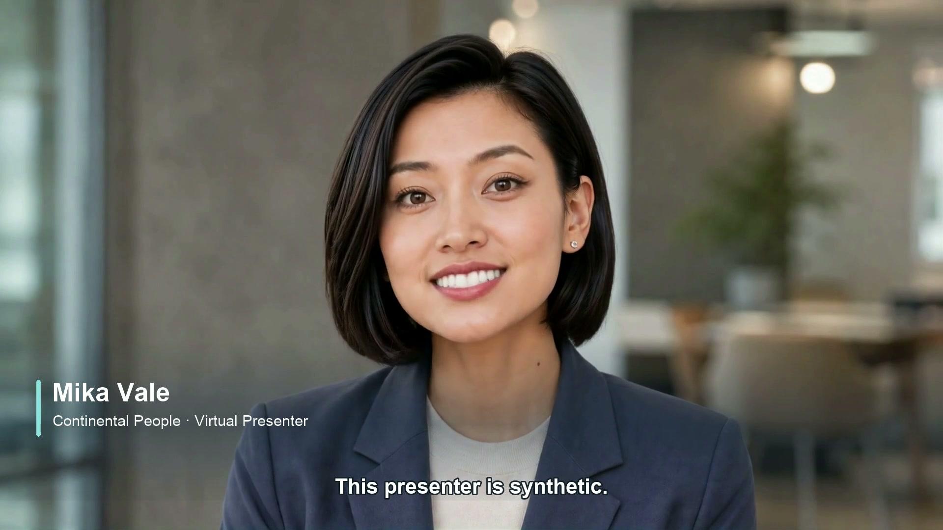 Mika, Continental People's AI-generated virtual presenter