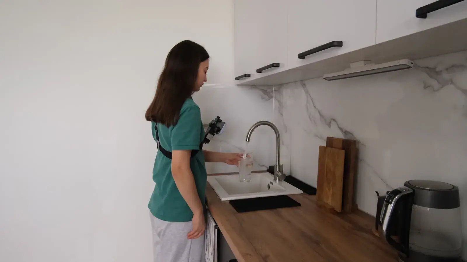 Fill a glass with tap water third-person preview poster